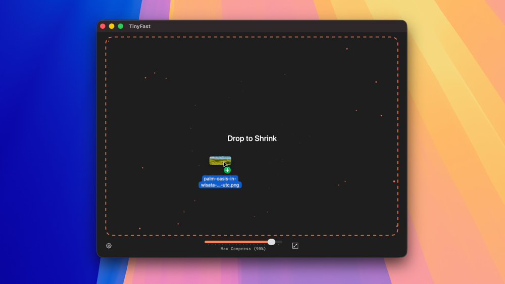 Compress js or image with tinyfast